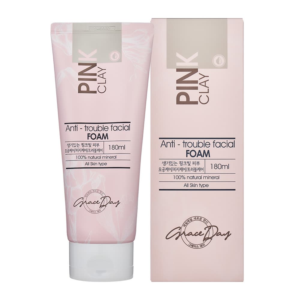 Pink Clay Anti_Trouble Facial Foam