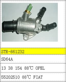 For Opel / Fiat Thermostat and Thermostat Housing 1338154 | tradekorea