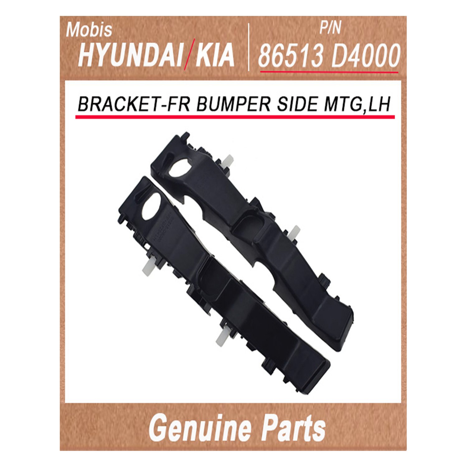 86513D4000 _ BRACKET_FR BUMPER SIDE MTG_LH _ Genuine Korean Automotive Spare Parts _ Hyundai Kia _Mo