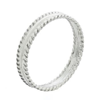 Sterling Silver Double Twisted Rope Ring | tradekorea