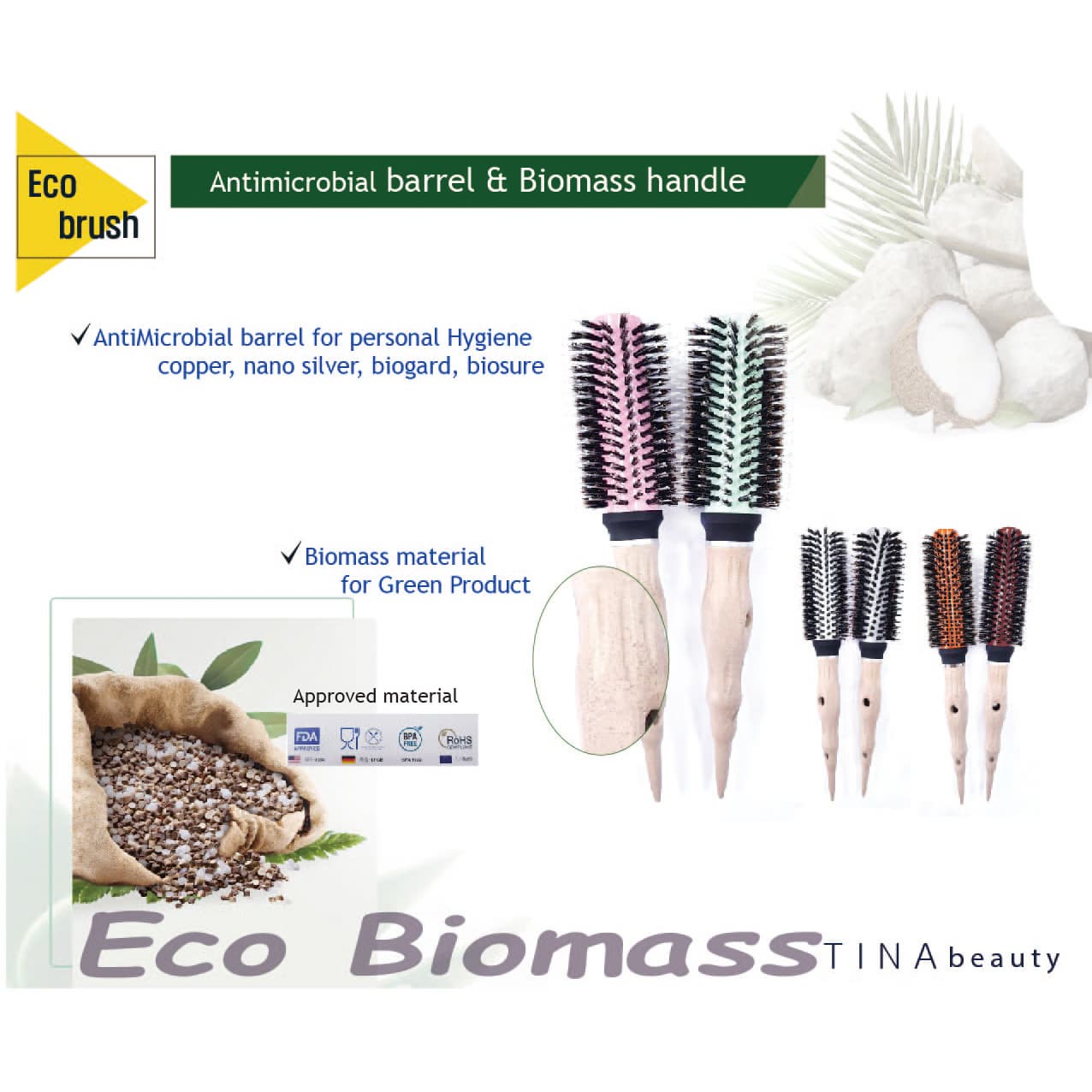 Biomass Eco hair brush