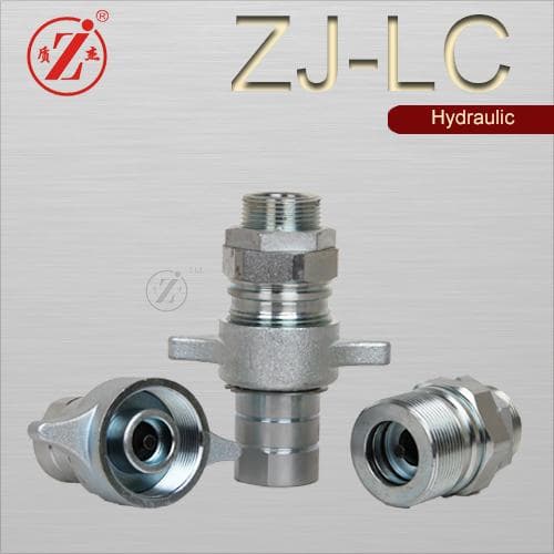 LC wing nut type steel hydraulic quick release hose coupling