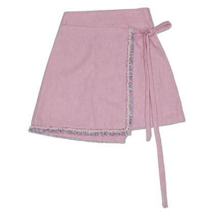 Tassel skirt_ Pink shirt_ bohemian style