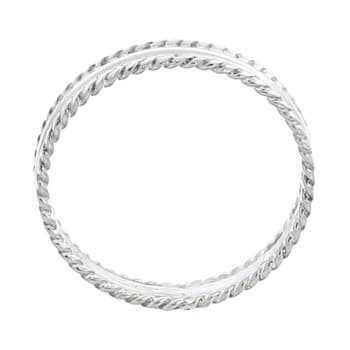 Sterling Silver Double Twisted Rope Ring | tradekorea