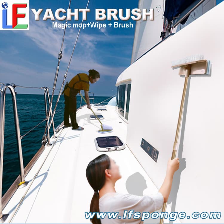 Versatile Yacht Brush Boat Cleaning deck brush hull brush with Long Handle