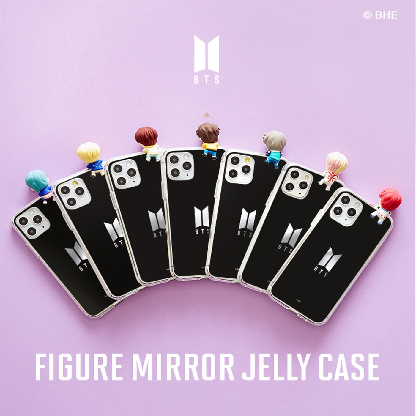 BTS Figure Mirror Jelly Case
