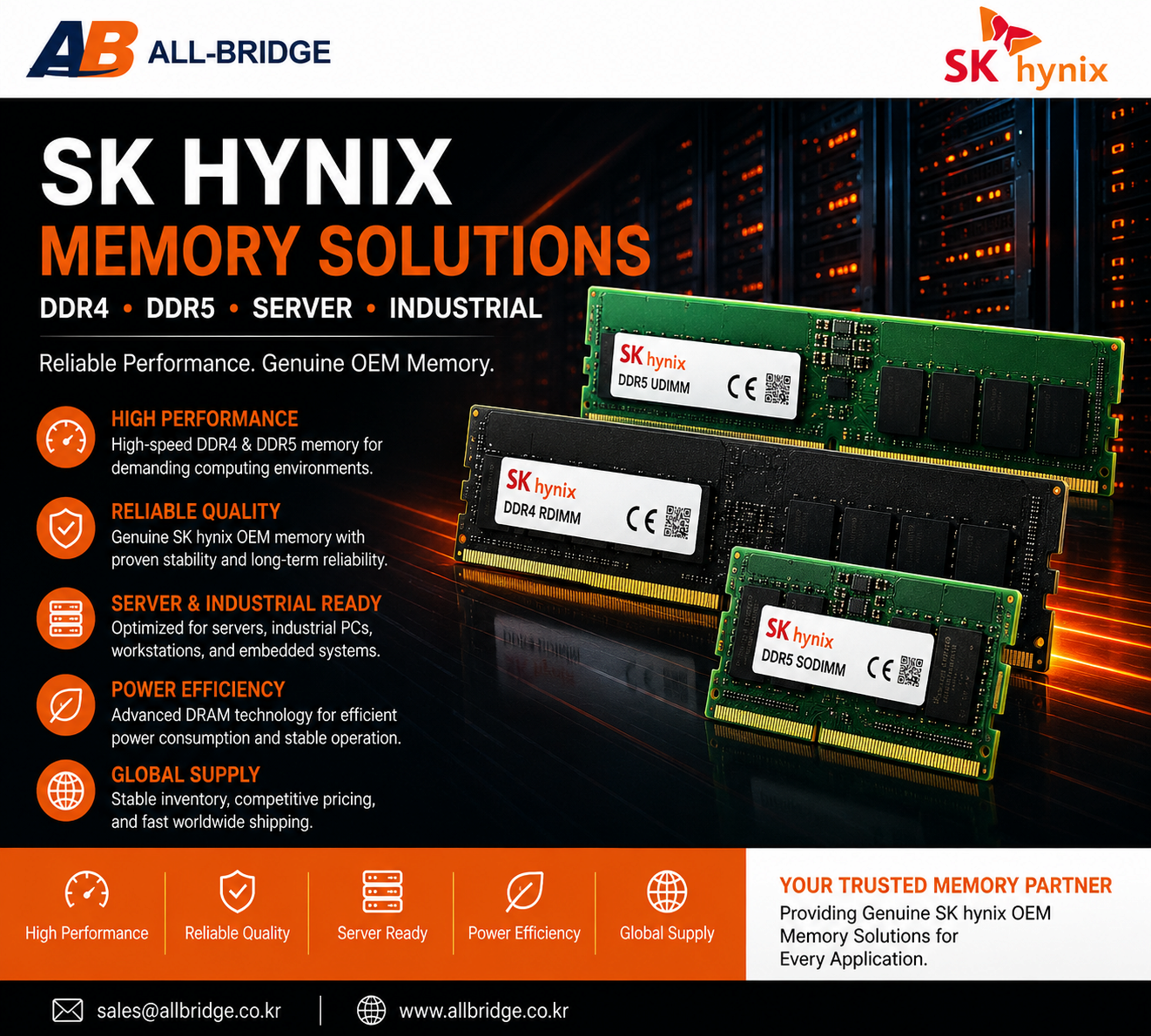 SK hynix OEM DDR4 DDR5 Memory  Server RAM  Industrial Memory