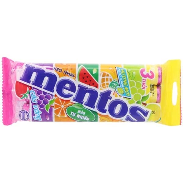 Mentos Chewy Candy Roll Rainbow Bag 113_4g x 3
