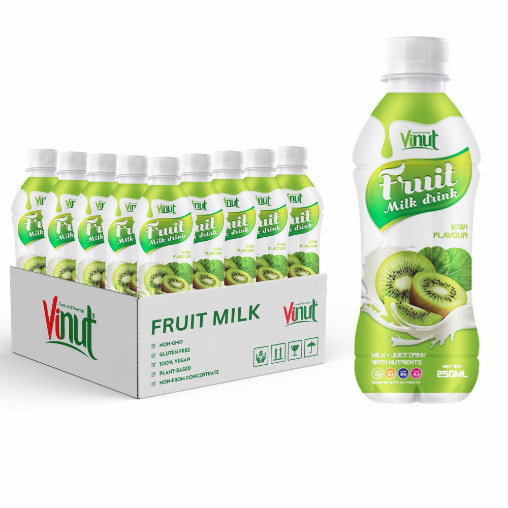 Private Label OEM _ 250ml Bottle Juice Drink Organic Natural Kiwi Fruit Milk _ Free Sample