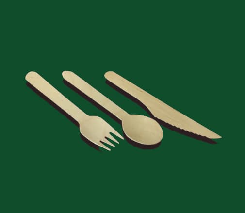 Biodegradable cutlery 140mm wooden forks 160 mm disposable f