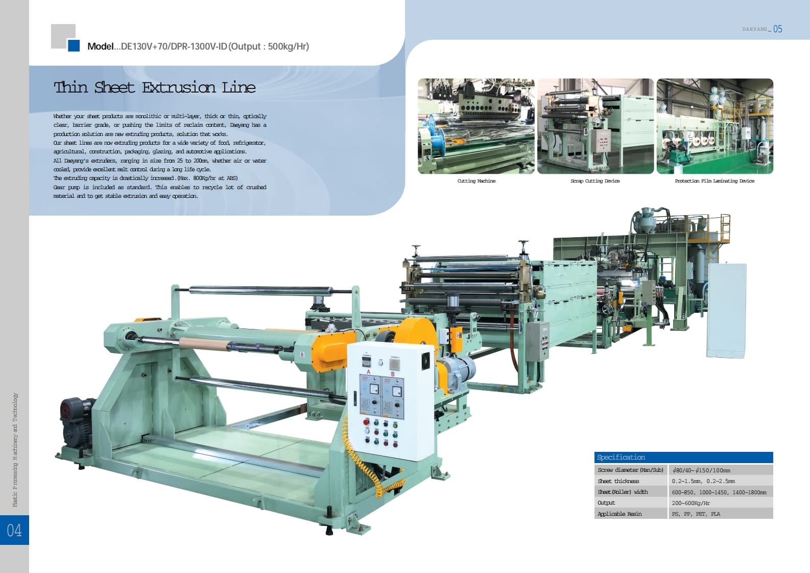 Thin Sheet Extrusion Line