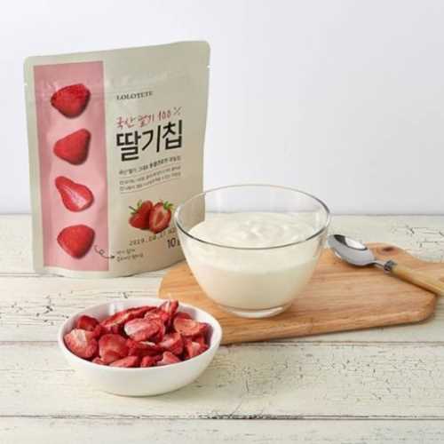 Korean Strawberry Chip 10g_ Healthy baby snack_ Dried Fruit
