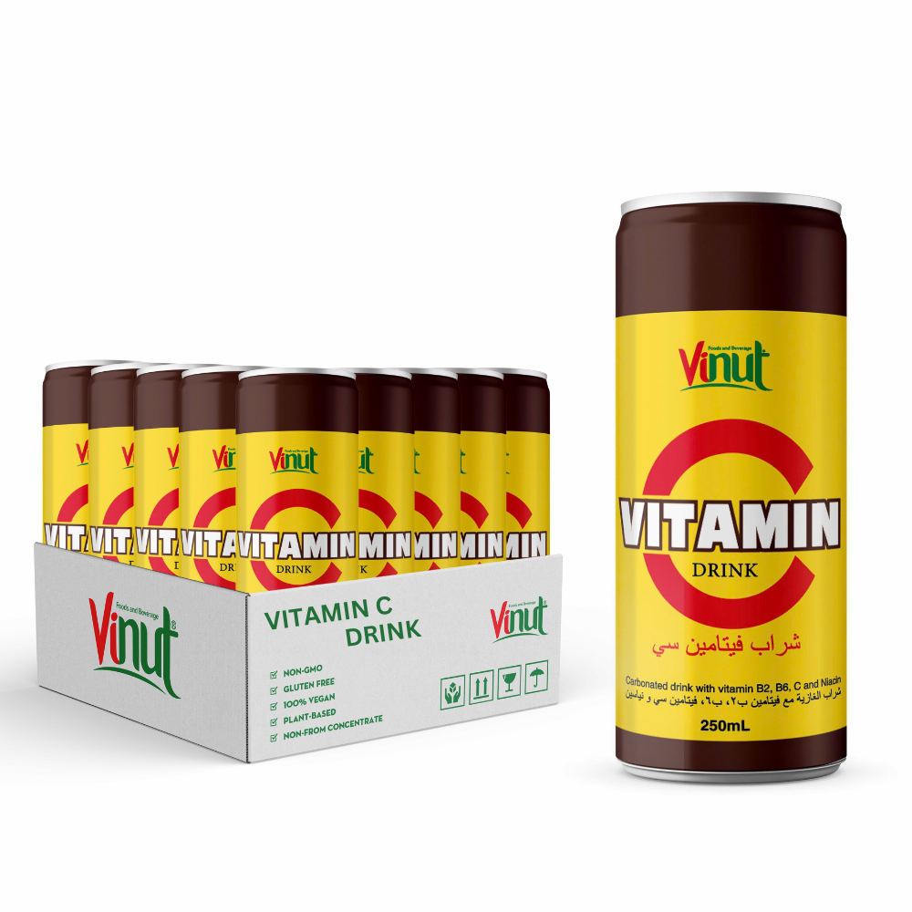 Private Label OEM _ Healthy Diet 250ml Vitamin C Energy Carbonated Can Drink _ Best Price Wholesale