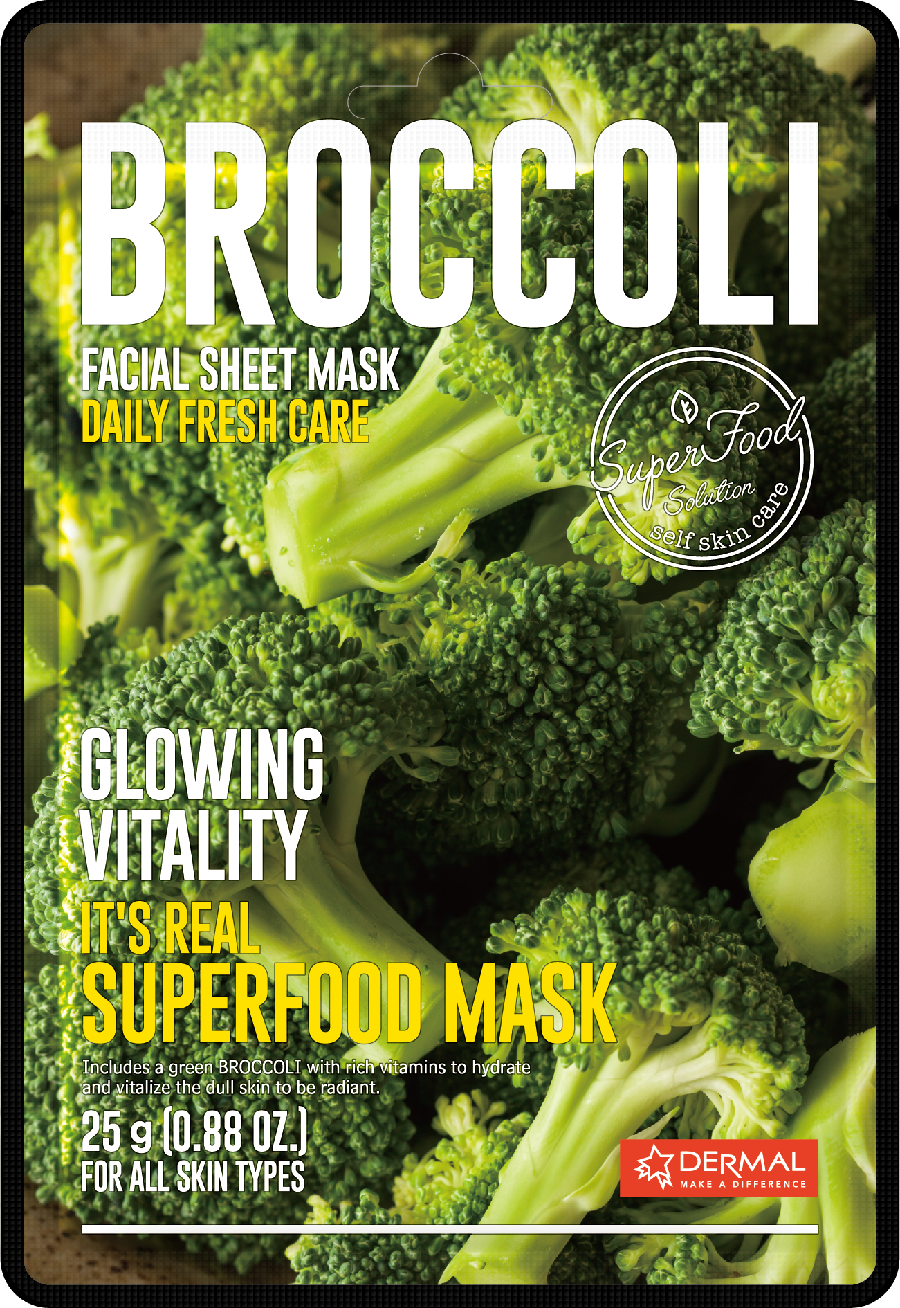 Dermal It_s Real Superfood Mask Broccoli