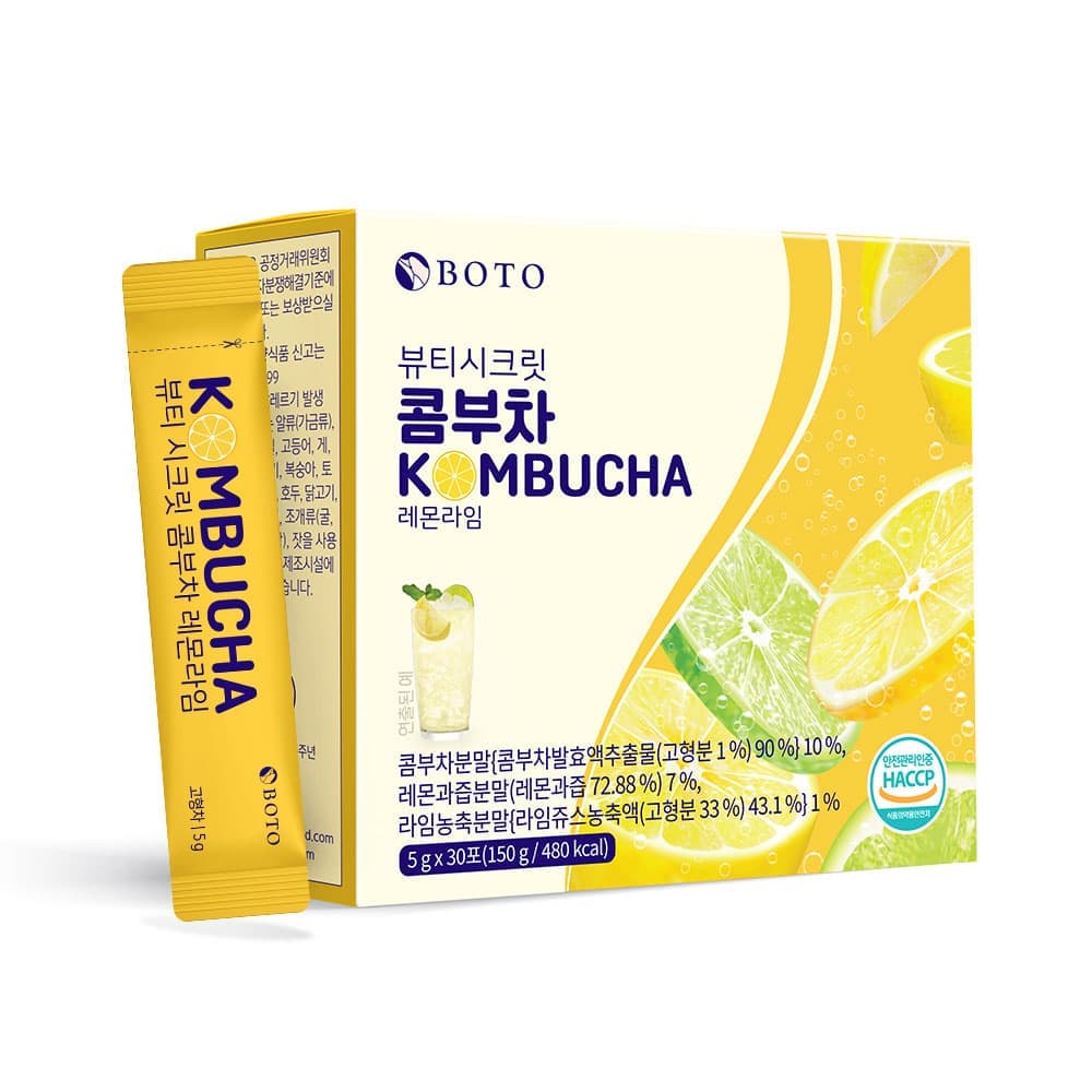 Beauty Secret Kombucha with Lemon _ Lime Flavor 5g x 30p