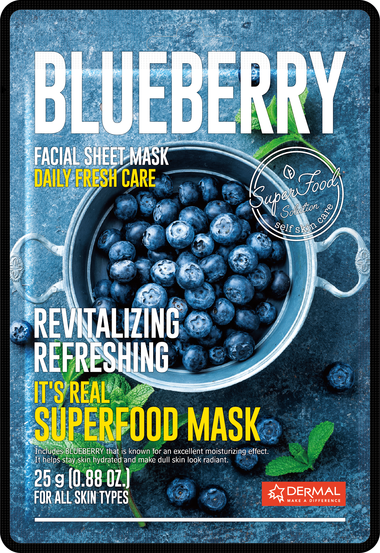 Dermal It_s Real Superfood Mask Blueberry