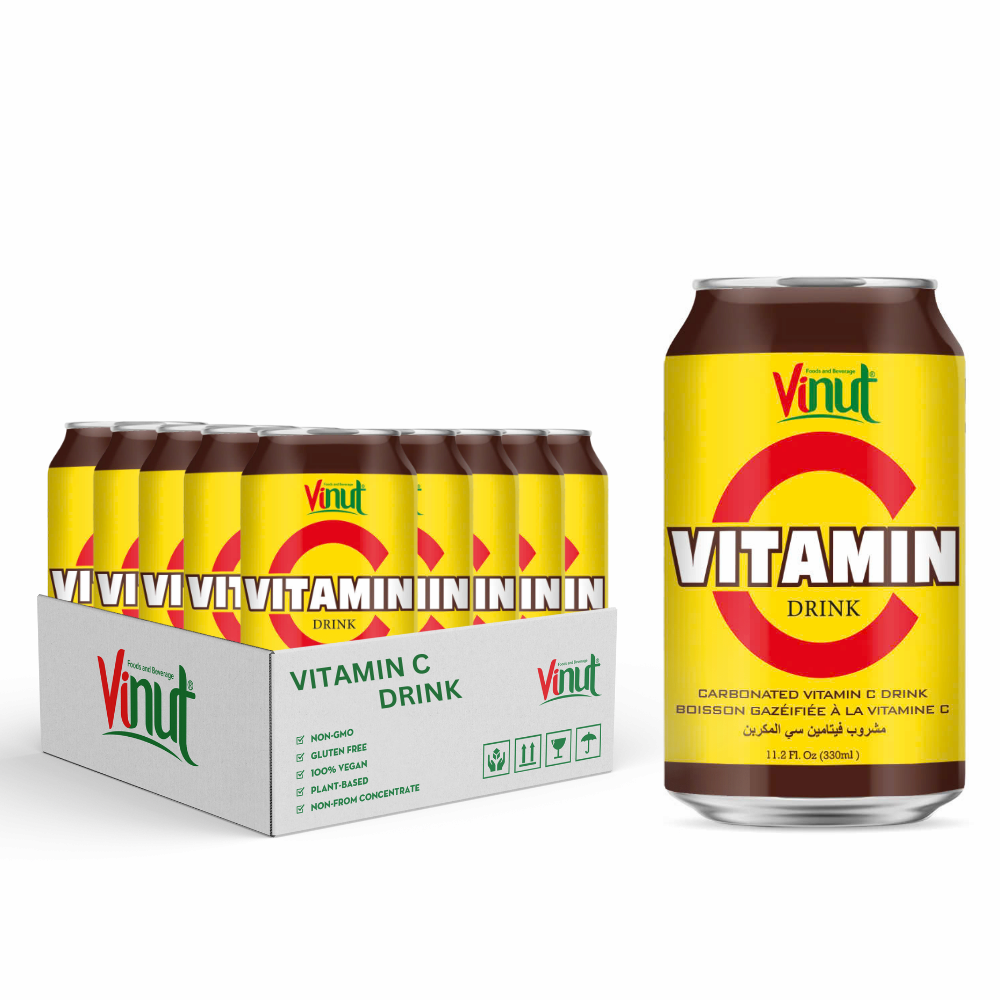 Vitamin C 330ml Healthy Diet Energy Carbonated Can Drink _ Private Label_Wholesale Beverage _ Market