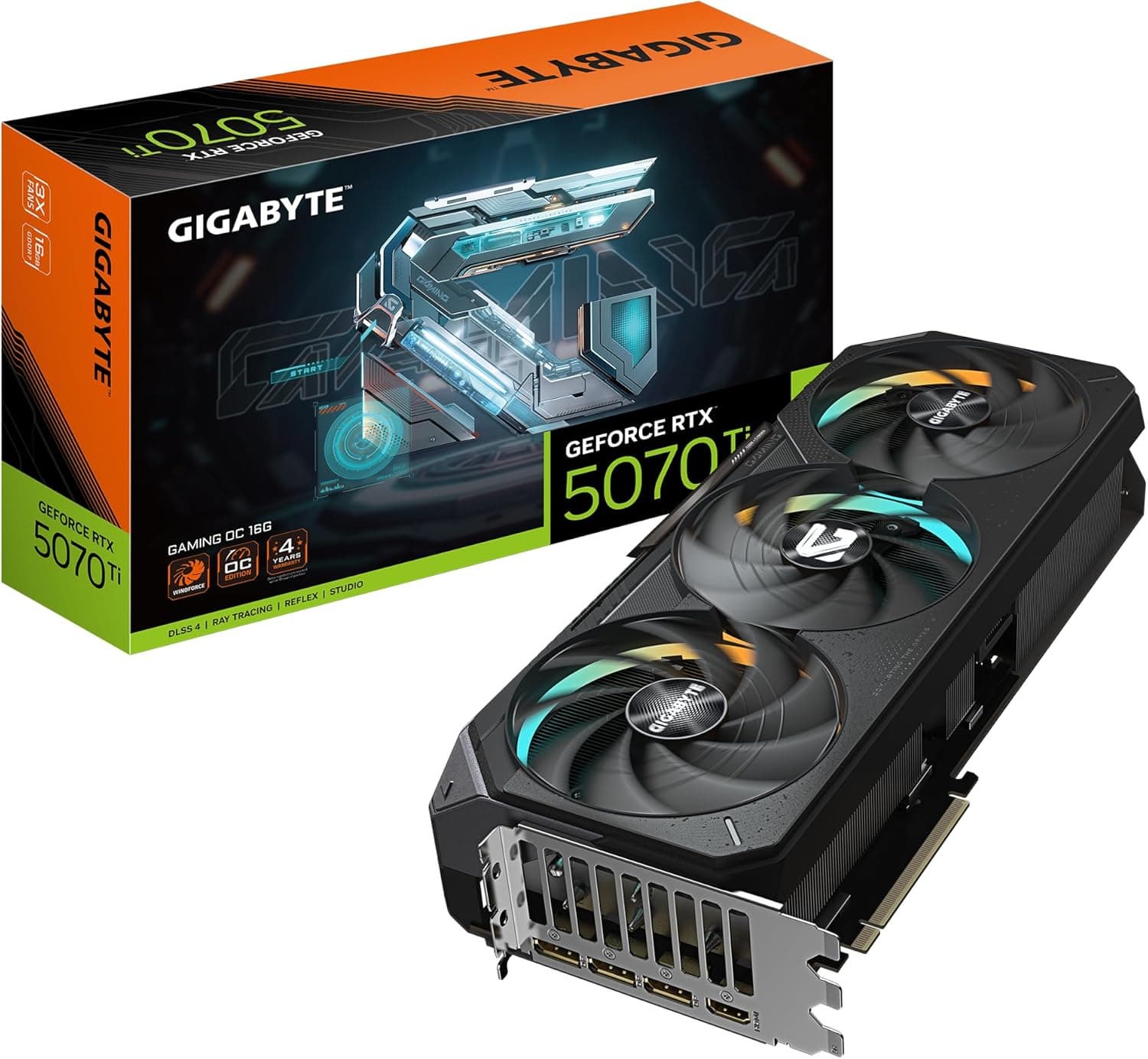 GIGABYTE GeForce RTX 5070 Ti Gaming OC 16G Graphics Card 16GB GDDR7 WINDFORCE GV_N507TGAMING GPU