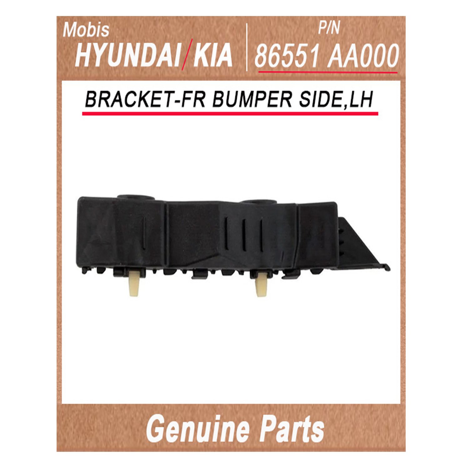 86551AA000 _ BRACKET_FR BUMPER SIDE_LH _ Genuine Korean Automotive Spare Parts _ Hyundai Kia _Mobis_