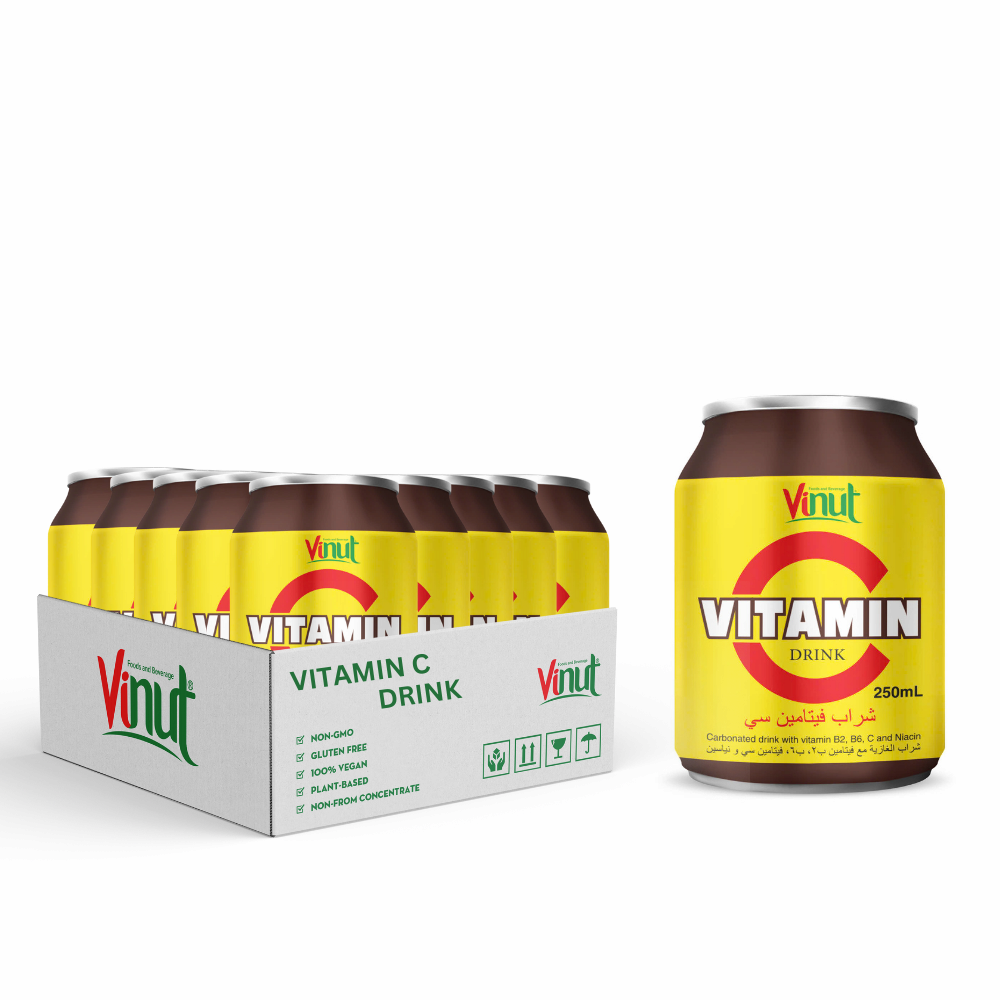 Vitamin C 330ml Healthy Diet Energy Carbonated Can Drink _ Private Label_Wholesale Beverage _ Market