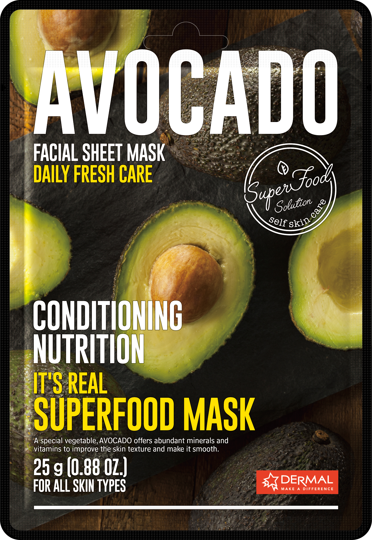 Dermal It_s Real Superfood Mask Avocado