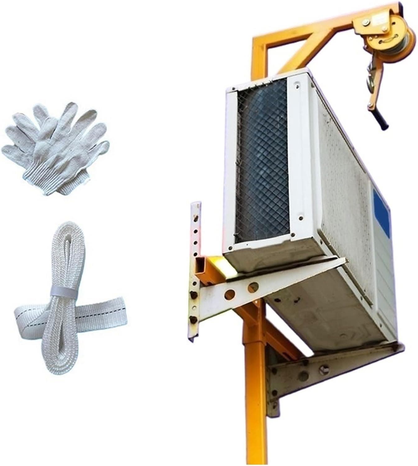 Manual Winch Kit Air Conditioning Installation Support 300kg Heavy Duty Tool