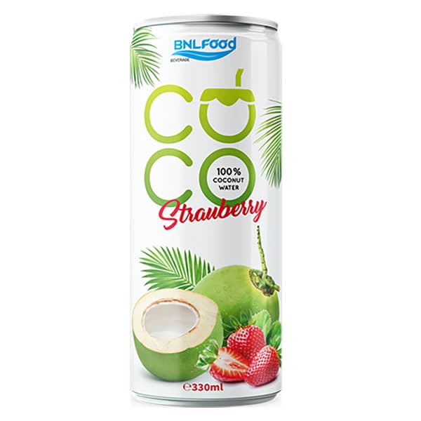 Natural Coconut Water Strawberry Drink from ACM Food Supplier