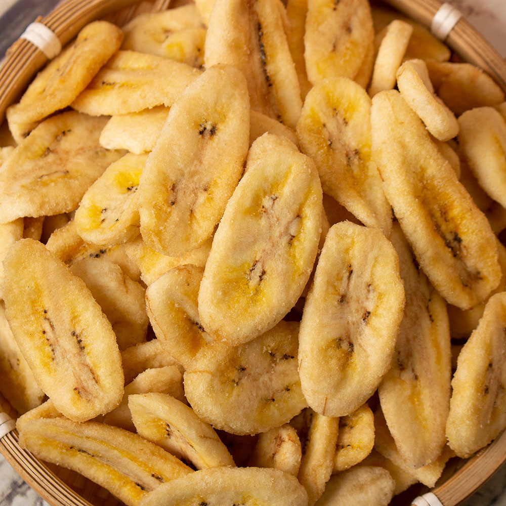 FRUIT CHIPS_ Banana chips snack crispy process by Vacuum fried method cheapest price from Vietnam