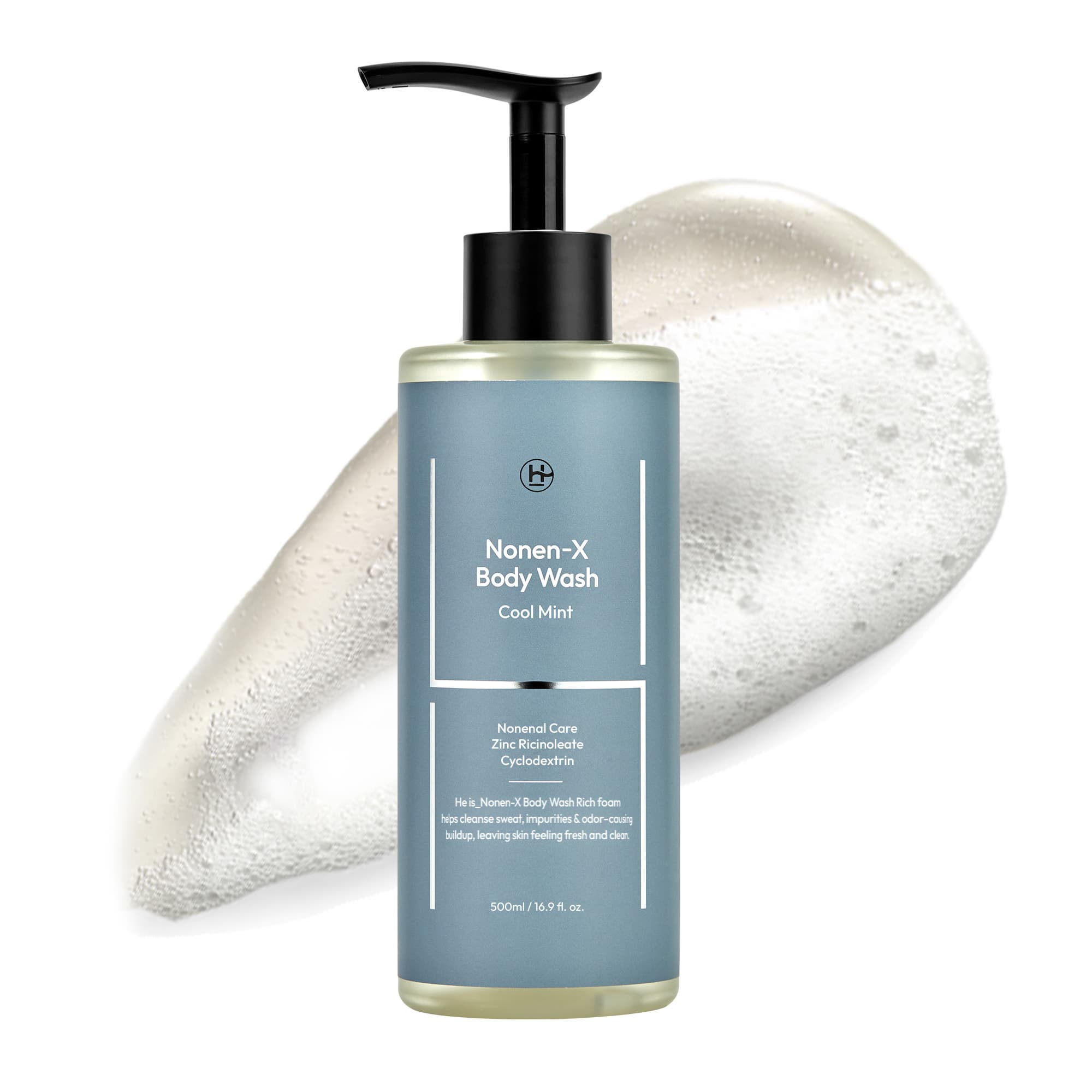 LAB BY He is_ Nonen_X Body Wash Deodorizing Body Cleanser for Exfoliation and Deep Cleansing