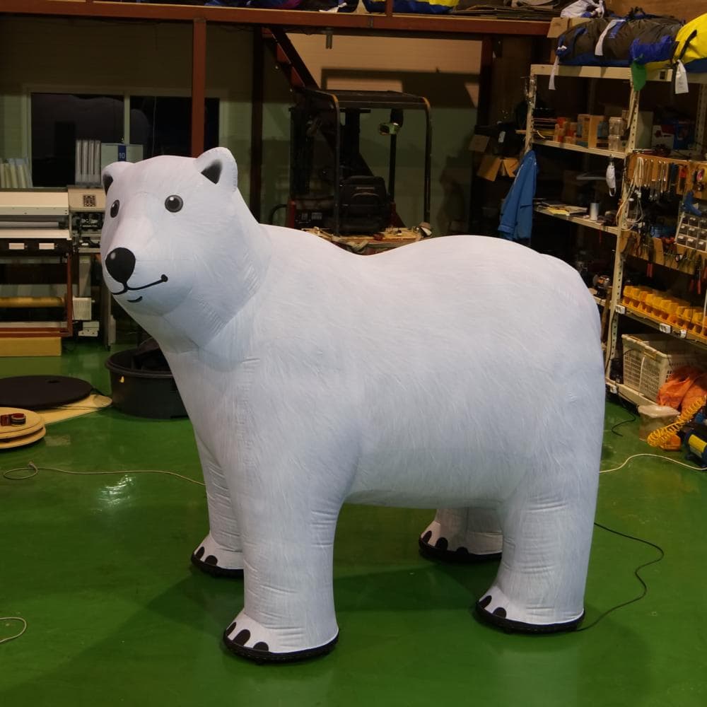Pure and white polar bear inflatable