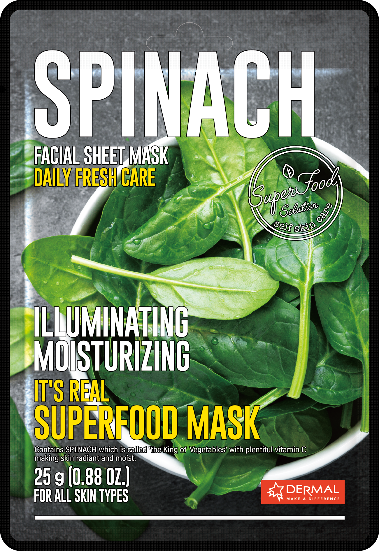 Dermal It_s Real Superfood Mask Spinach