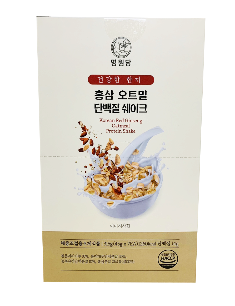 Korean Red Ginseng Oatmeal Protein Shake