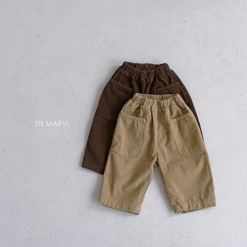 E MARVI Kids Toddler Corduroy Banding Pants Girls Boys Autumn Winter Clothes Korean Manufacturer MAD