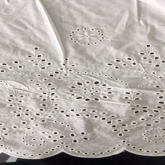 hollow out embroidered fabrics lace cotton fabric embroidery