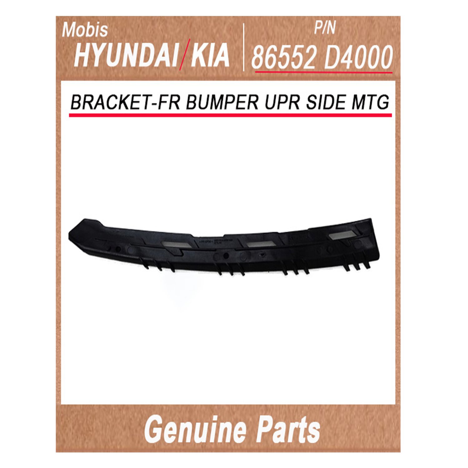 86552D4000 _ BRACKET_FR BUMPER UPR SIDE MTG _ Genuine Korean Automotive Spare Parts _ Hyundai Kia _M
