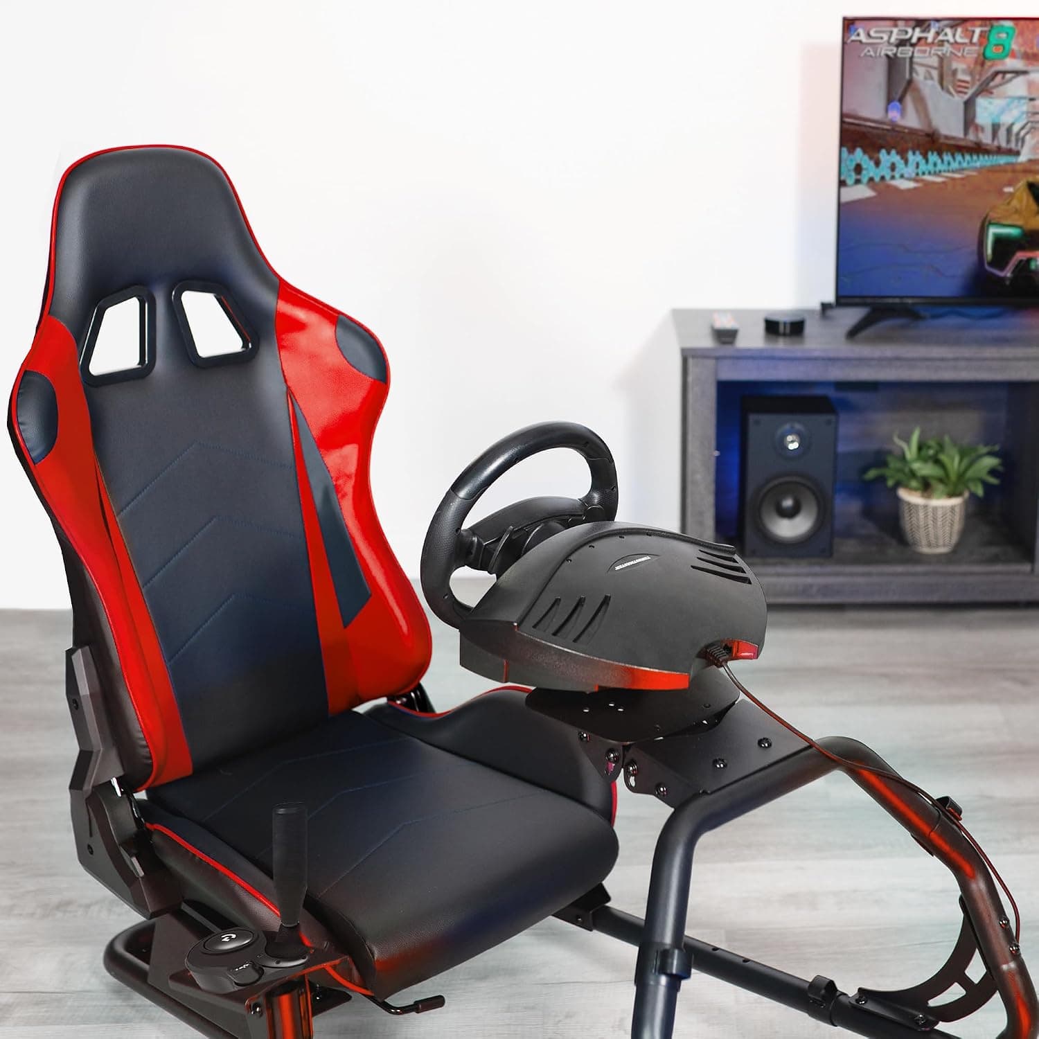 VIVO Racing Simulator Cockpit Wheel Stand Chair Xbox PS5 Console PC Video Game STAND_RACE1B