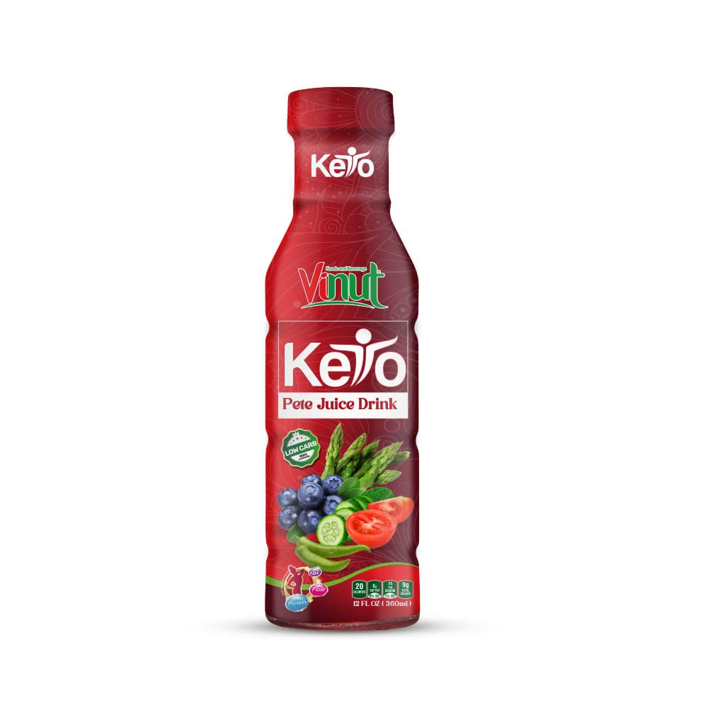 360ml VINUT Keto Pete Juice drink_Asparagus_ Blueberries_ Tomato_ Cucumber and Pepper_