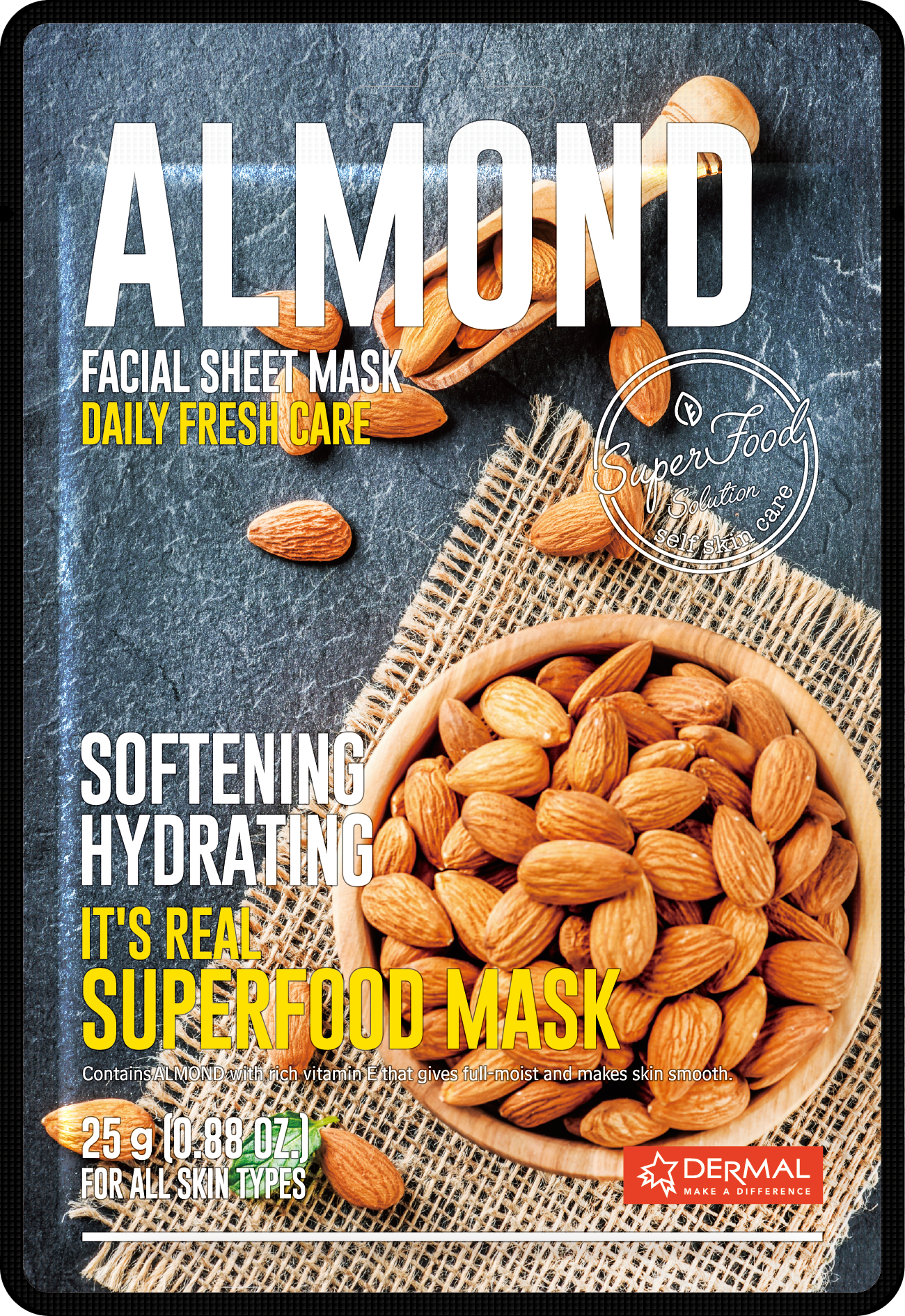 Dermal It_s Real Superfood Mask Almond