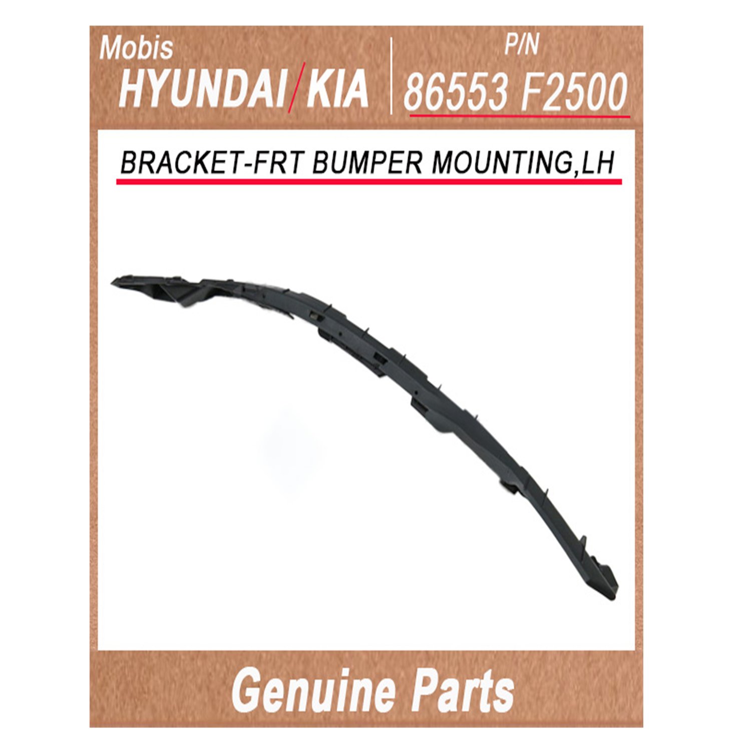 86553F2500 _ BRACKET_FRT BUMPER MOUNTING_LH _ Genuine Korean Automotive Spare Parts _ Hyundai Kia _M
