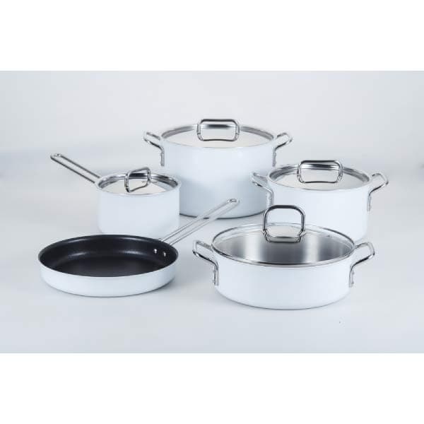 5ply stainless steel cookware with ceramic nonstick coating