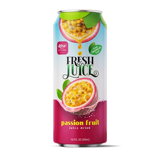 Wholesale Fresh Passion Fruit Juice Drink 500ml Can