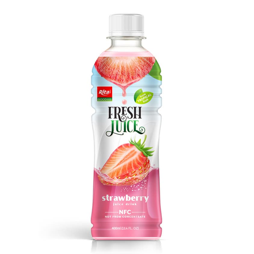 350ml Pet Bottle Best Natural Strawberry Fruit Juice