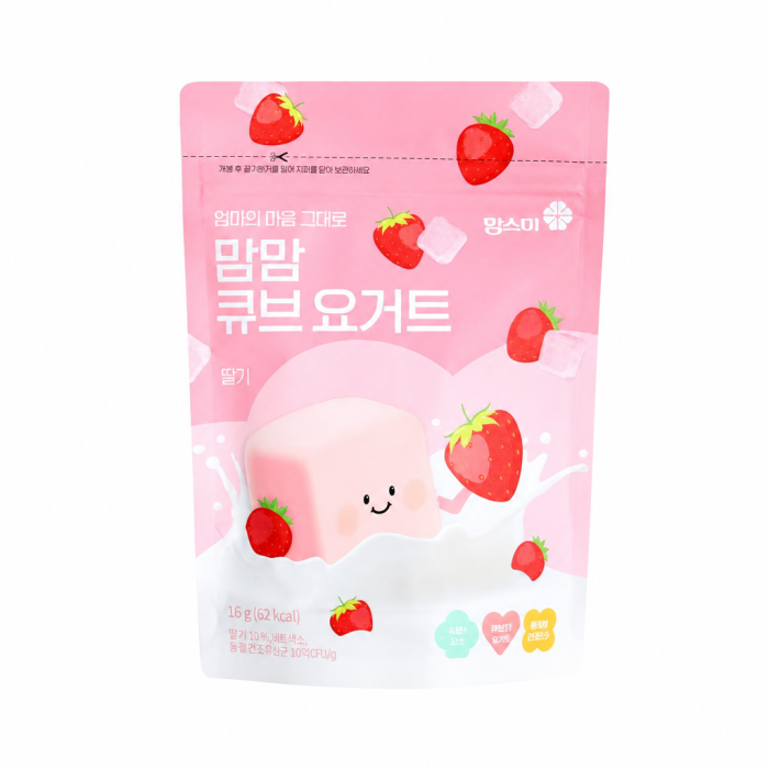 Momsmi_ Mommom Cube Yogurt _Strawberry_ Freeze_Dried_
