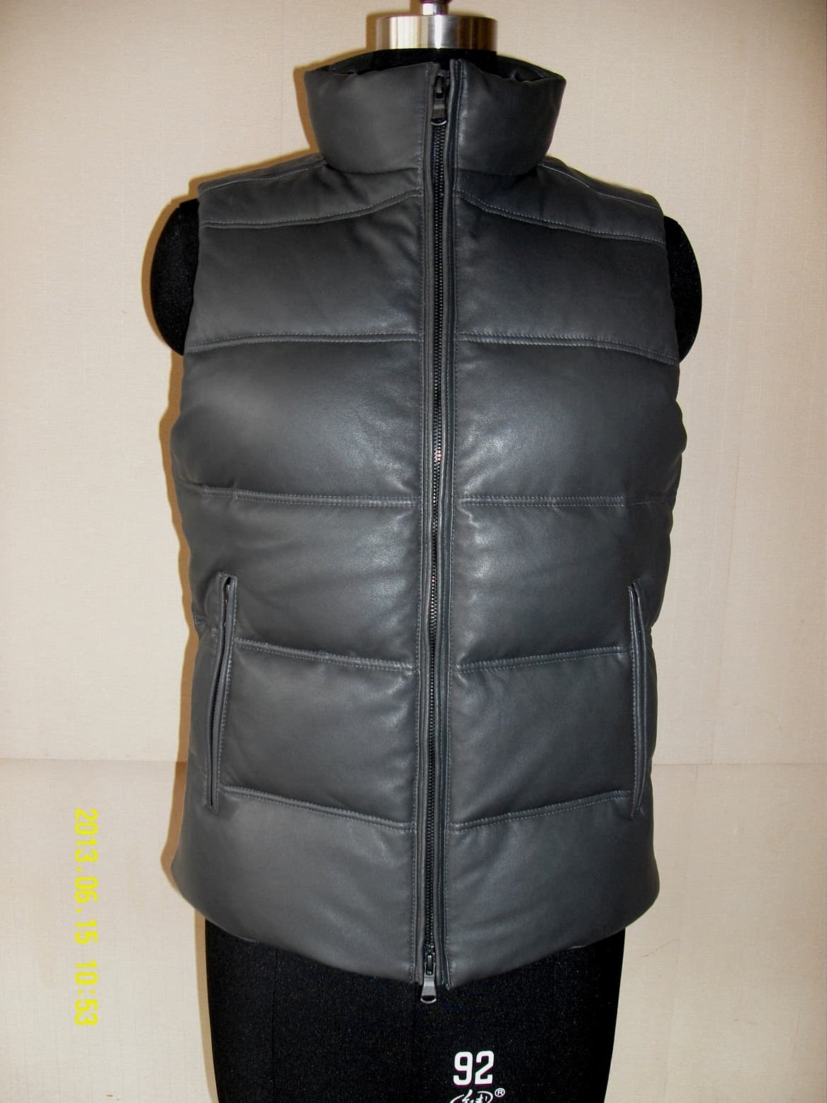 Men-s leather vest