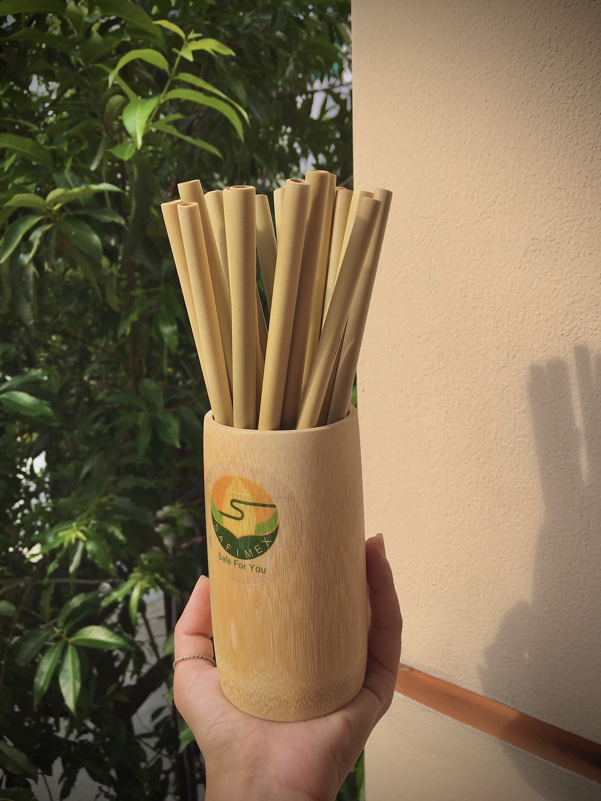 Reusable bamboo drinking straws with biodegradable packaging customized logo