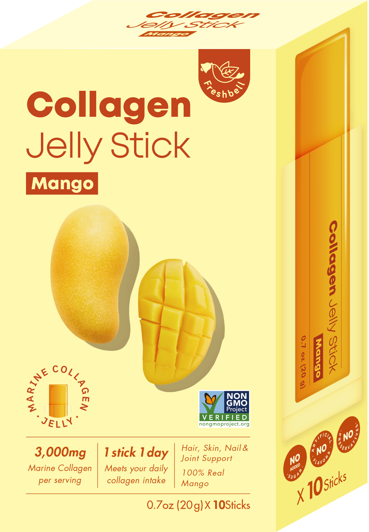 Collagen Jelly Stick Mango 20g x 10 sticks