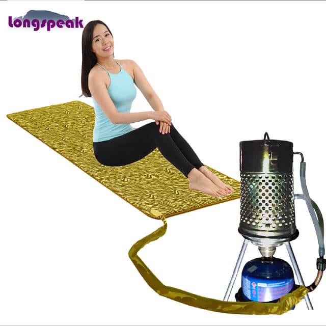 Portable camping heater for sleeping bag and tent heating