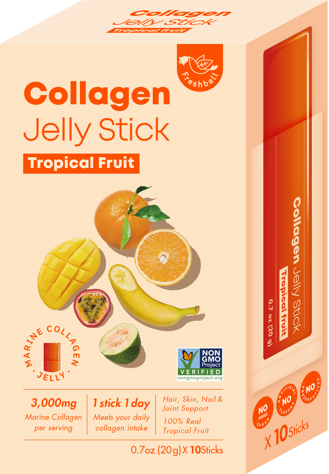 Collagen Jelly Stick Tropical fruits 20g x 10 sticks