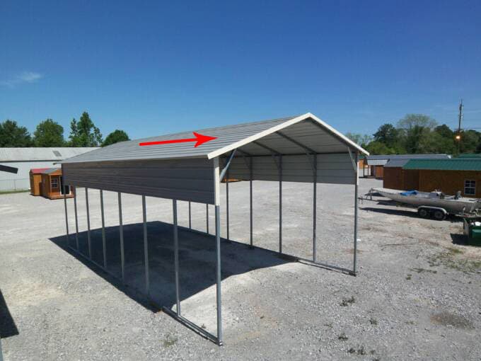 canopy galvanized steel frame carport and garage