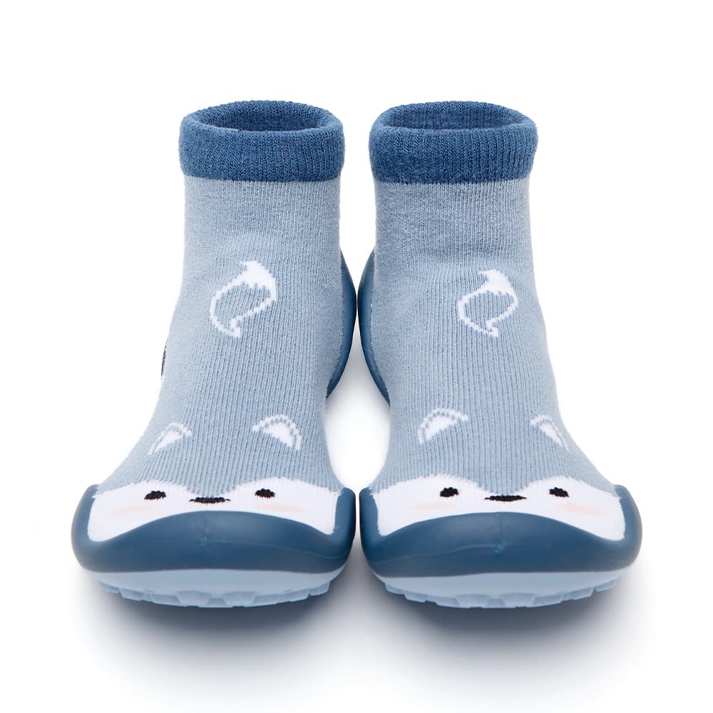 Toddler socks shoes _Slipper__Cute fox blue